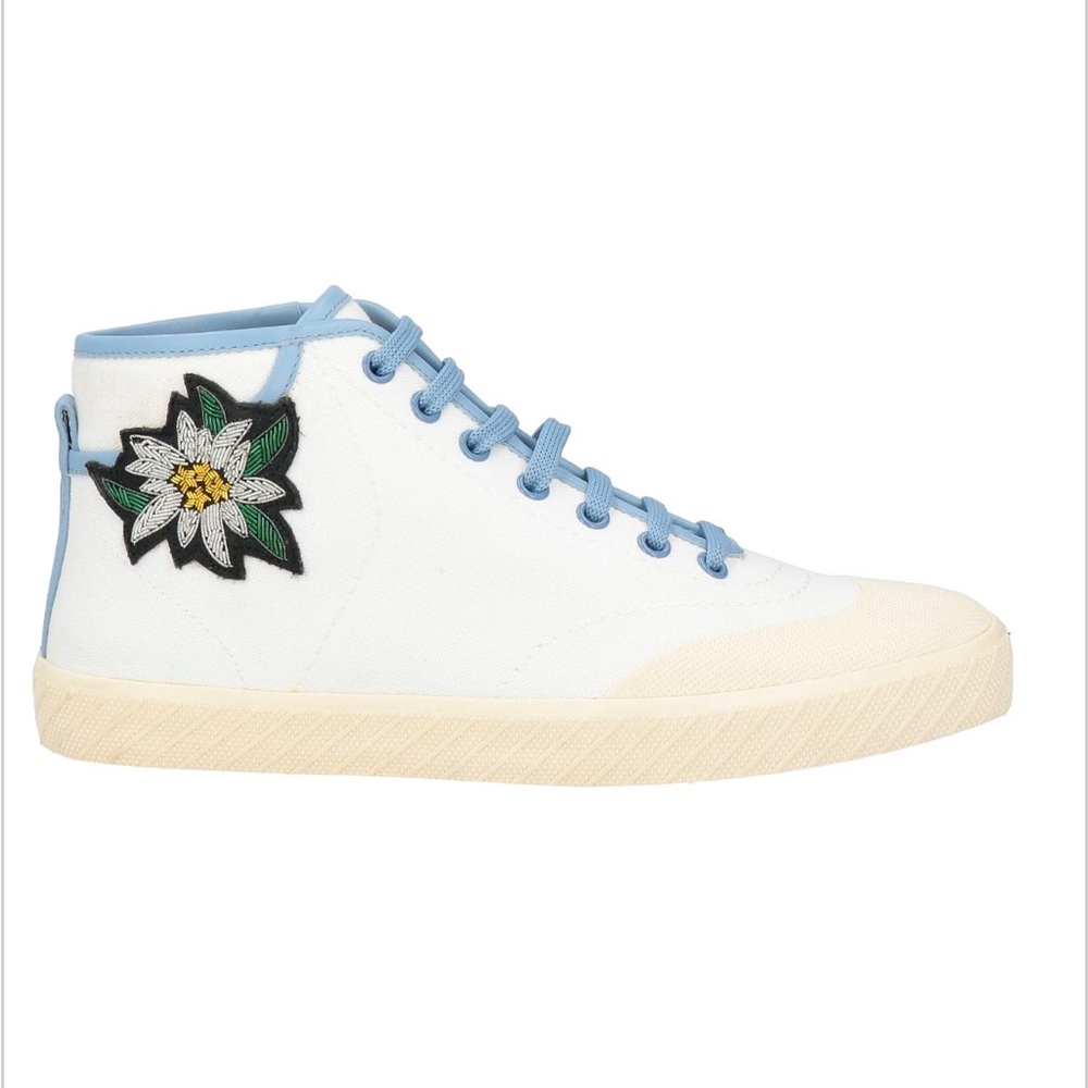 Bally Sofhia Floral Embroidered High-Top Sneakers Size 6.5
